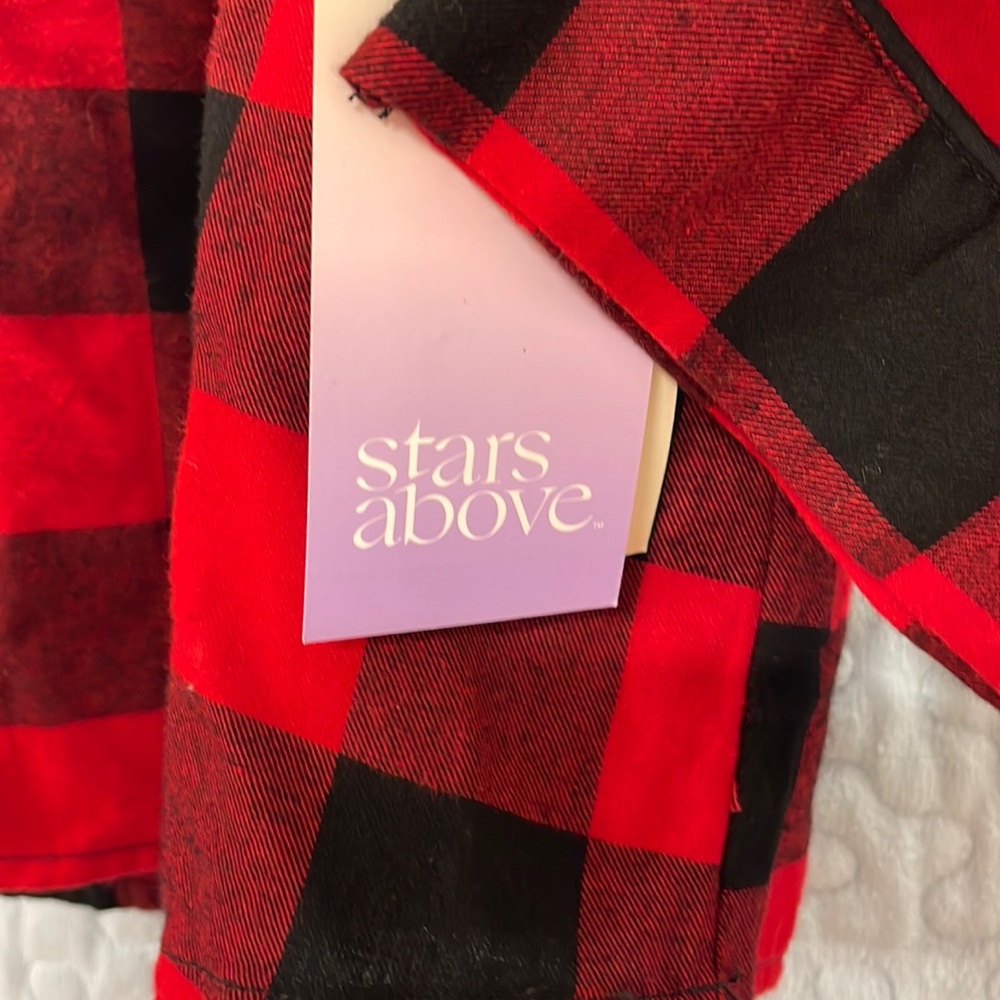 Button Flannel pajama top - Picture 4 of 8